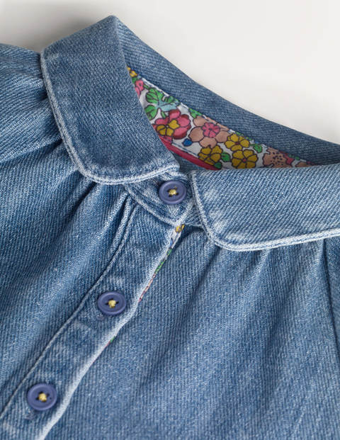 Collared Woven Dress - Chambray Collared Woven Dress - Chambray