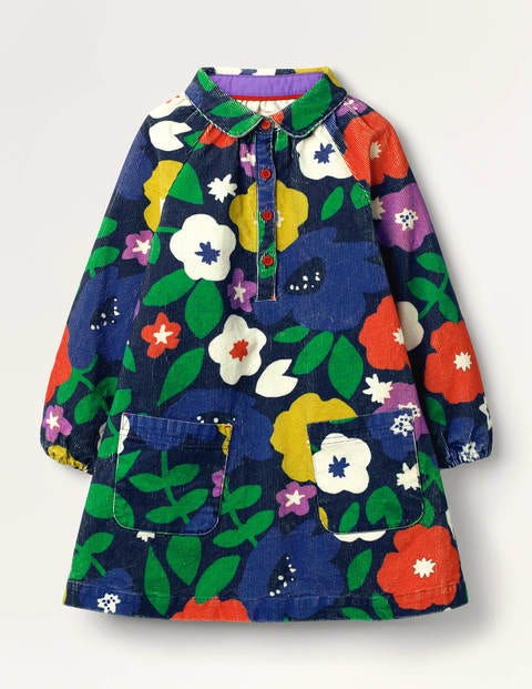 Collared Woven Dress - College Navy Paintbox Floral Collared Woven Dress - College Navy Paintbox Floral