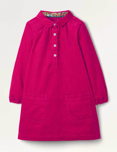 Collared Woven Dress - Candy Cane Pink Collared Woven Dress - Candy Cane Pink
