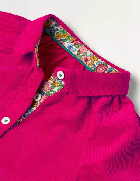 Collared Woven Dress - Candy Cane Pink Collared Woven Dress - Candy Cane Pink