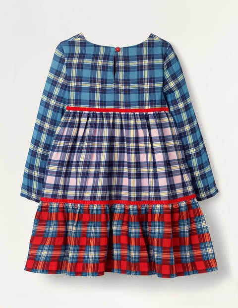 Tiered Woven Dress - Multi Check Tiered Woven Dress - Multi Check