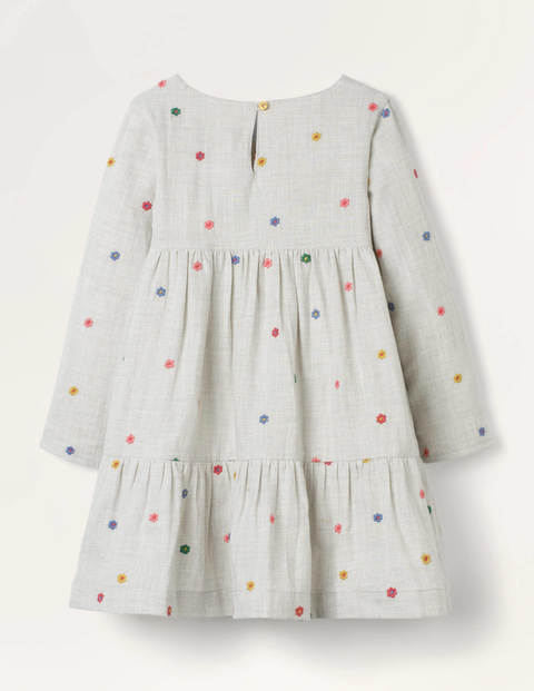 Tiered Woven Dress - Oatmeal Marl Woodland Tiered Woven Dress - Oatmeal Marl Woodland