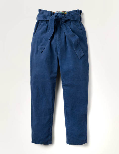 Cord Tie-waist Pants - College Navy Cord Tie-waist Pants - College Navy