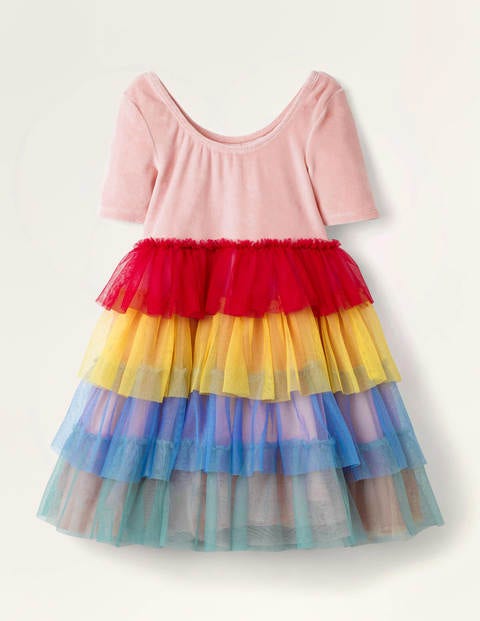 Tüllkleid mit Samtoberteil - Provence-Altrosa, Regenbogen Tüllkleid mit Samtoberteil - Provence-Altrosa, Regenbogen