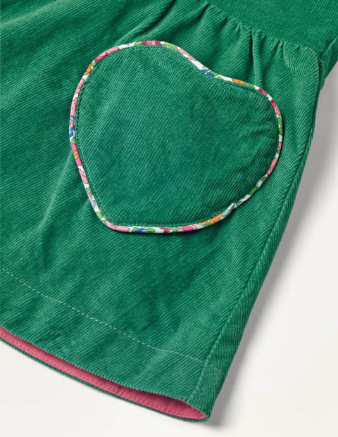 Heart Pocket Woven Dress - Forest Green Heart Pocket Woven Dress - Forest Green