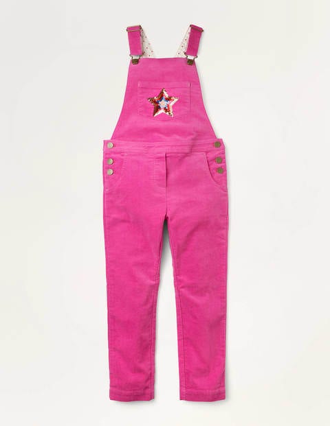 Velvet Dungarees - Shocking Pink Velvet Dungarees - Shocking Pink
