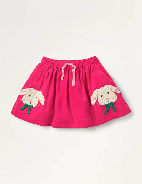 Bunny Appliqué Cord Skirt - Bright Pink Bunnies Bunny Appliqué Cord Skirt - Bright Pink Bunnies