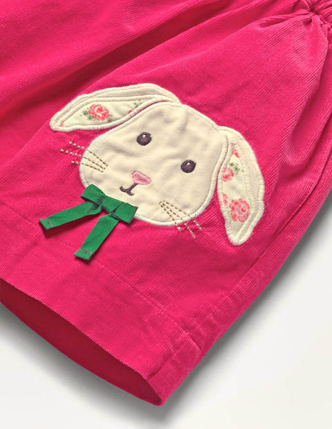 Bunny Appliqué Cord Skirt - Bright Pink Bunnies Bunny Appliqué Cord Skirt - Bright Pink Bunnies