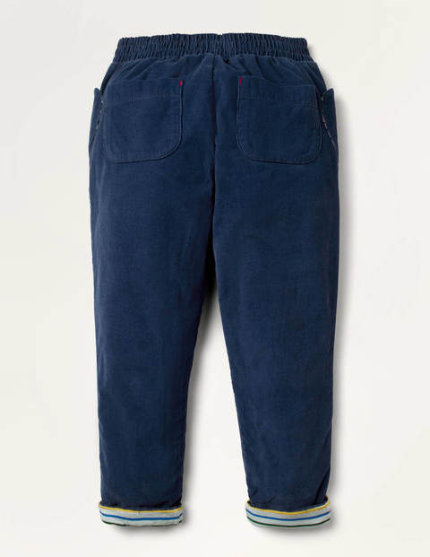 Gefütterte Cordhose zum Hineinschlüpfen - Schuluniform-Navy Gefütterte Cordhose zum Hineinschlüpfen - Schuluniform-Navy