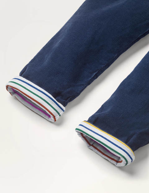 Gefütterte Cordhose zum Hineinschlüpfen - Schuluniform-Navy Gefütterte Cordhose zum Hineinschlüpfen - Schuluniform-Navy