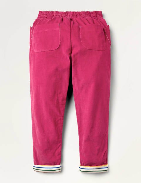 Pantalon à enfiler en velours côtelé doublé - Rose bonbon Pantalon à enfiler en velours côtelé doublé - Rose bonbon