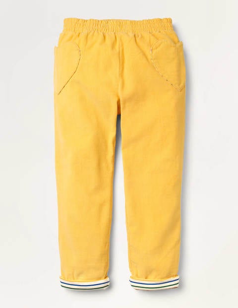 Lined Pull-on Cord Pants - Honeycomb Yellow Lined Pull-on Cord Pants - Honeycomb Yellow
