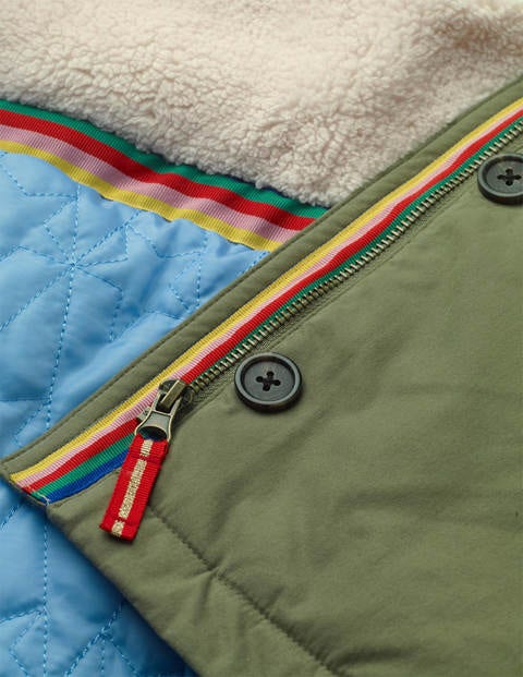 Cosy Rainbow Star Parka - Army Rainbow Star Cosy Rainbow Star Parka - Army Rainbow Star