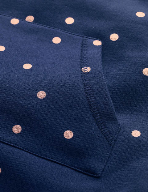 Foil Spot Sweatshirt Tunic - College Navy Foil Spot Foil Spot Sweatshirt Tunic - College Navy Foil Spot