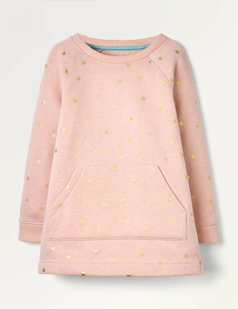 Foil Spot Sweatshirt Tunic - Chalky Pink Foil Spot Foil Spot Sweatshirt Tunic - Chalky Pink Foil Spot