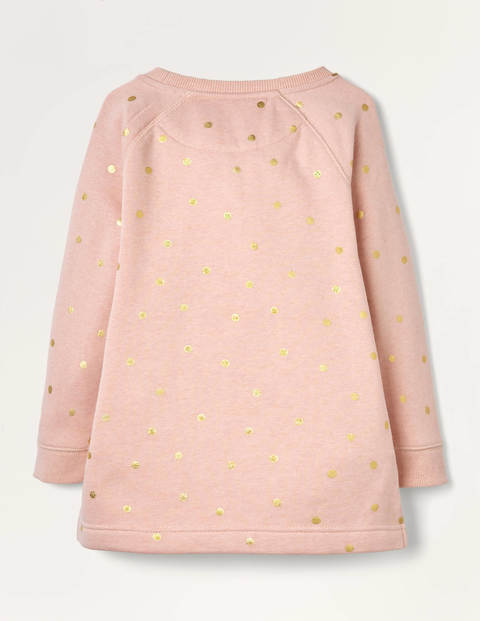 Foil Spot Sweatshirt Tunic - Chalky Pink Foil Spot Foil Spot Sweatshirt Tunic - Chalky Pink Foil Spot