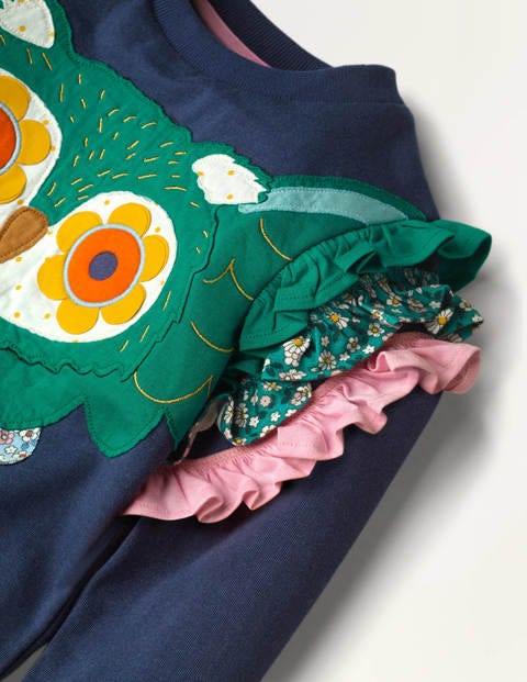 Owl Appliqué Sweatshirt - College Navy Owl Owl Appliqué Sweatshirt - College Navy Owl