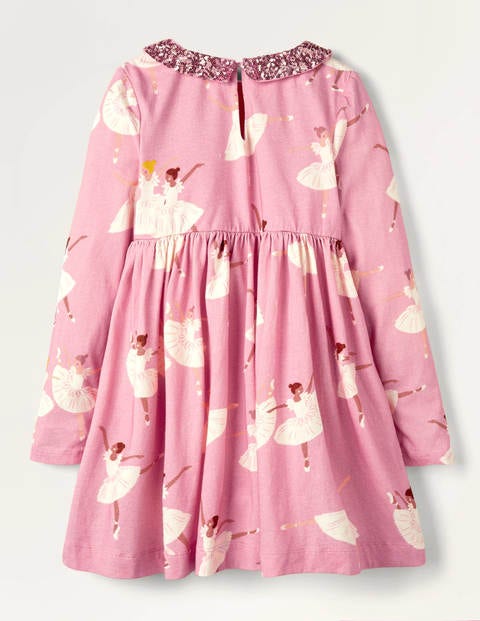 Party-Kleid mit Glitzerkragen - Kirschblütenrosa, Ballerinas Party-Kleid mit Glitzerkragen - Kirschblütenrosa, Ballerinas