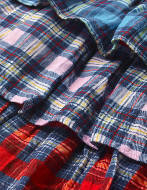 Woven Tiered Check Skirt - Multi Hotchpotch Check Woven Tiered Check Skirt - Multi Hotchpotch Check