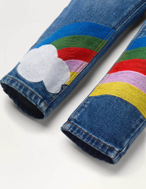 Embellished Rainbow Jeans - Rainbow Denim Embellished Rainbow Jeans - Rainbow Denim