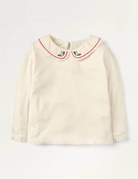 Bunny Collar Jersey Top - Ivory Bunny Collar Jersey Top - Ivory