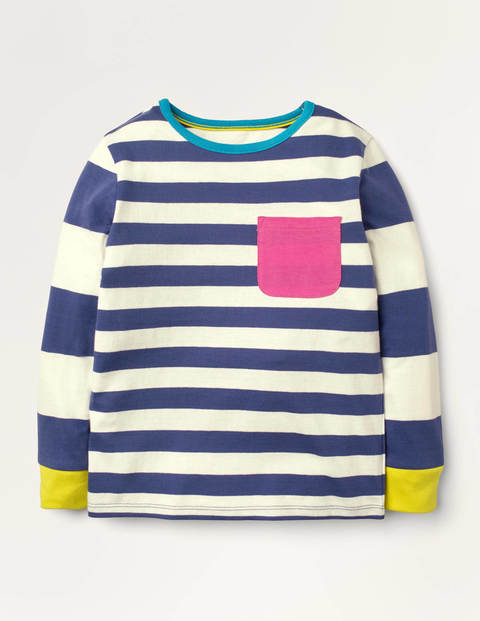 Hotchpotch Stripe T-shirt - Starboard Blue/Ivory Hotchpotch Stripe T-shirt - Starboard Blue/Ivory