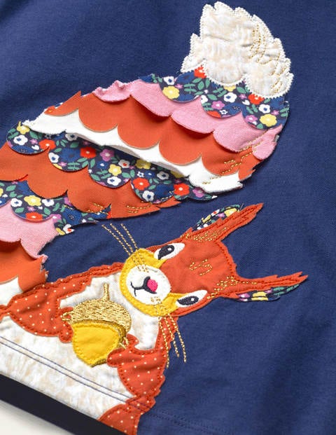 Animal Appliqué T-shirt - Starboard Blue Squirrel Animal Appliqué T-shirt - Starboard Blue Squirrel