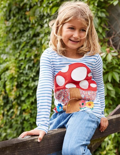 Woodland Lift The Flap T-shirt - Ivory/Blue Toadstool Woodland Lift The Flap T-shirt - Ivory/Blue Toadstool
