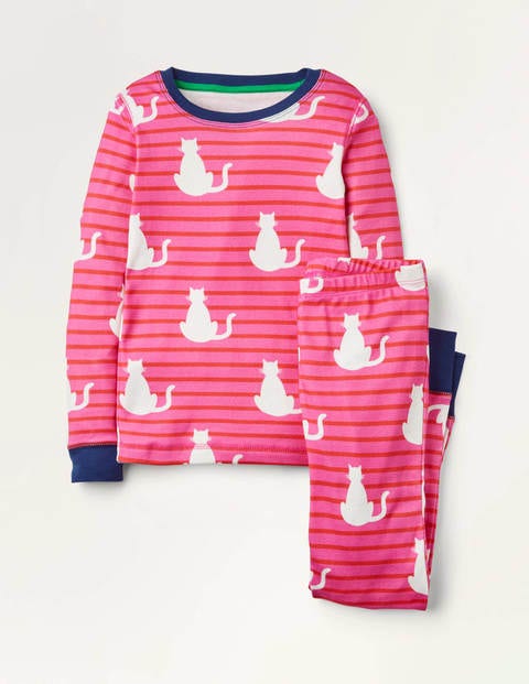 Cosy Glow-In-The-Dark Pajamas - Pink Glow in the Dark Cat Cosy Glow-In-The-Dark Pajamas - Pink Glow in the Dark Cat