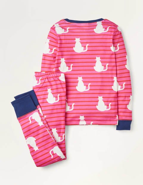 Cosy Glow-In-The-Dark Pajamas - Pink Glow in the Dark Cat Cosy Glow-In-The-Dark Pajamas - Pink Glow in the Dark Cat