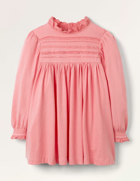 Pin Tuck Jersey Dress - Formica Pink Pin Tuck Jersey Dress - Formica Pink