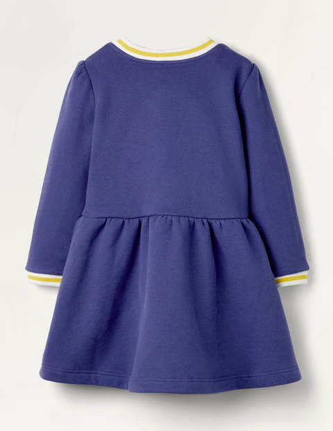Kleid mit Taschen-Applikation - Segelblau, Regenbogen Kleid mit Taschen-Applikation - Segelblau, Regenbogen