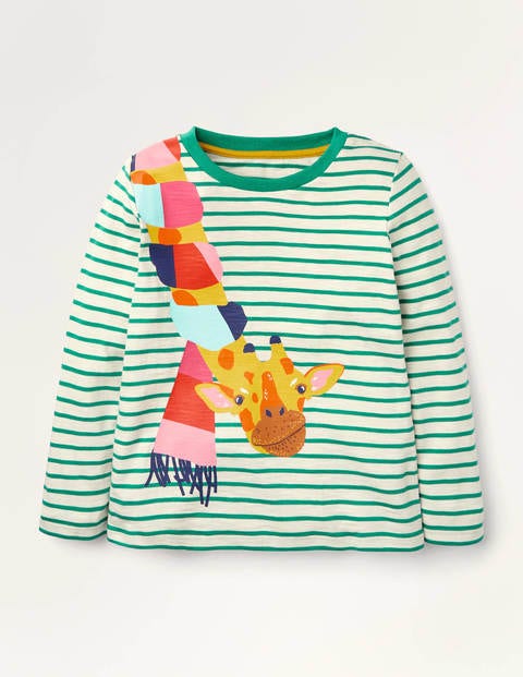 T-Shirt mit Tiermotiv - Naturweiß/Sardiniengrün, Giraffe T-Shirt mit Tiermotiv - Naturweiß/Sardiniengrün, Giraffe