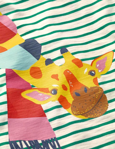 T-Shirt mit Tiermotiv - Naturweiß/Sardiniengrün, Giraffe T-Shirt mit Tiermotiv - Naturweiß/Sardiniengrün, Giraffe