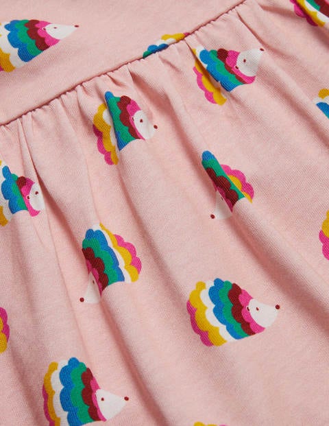 Long Sleeve Fun Jersey Dress - Multi Hedgehogs Long Sleeve Fun Jersey Dress - Multi Hedgehogs
