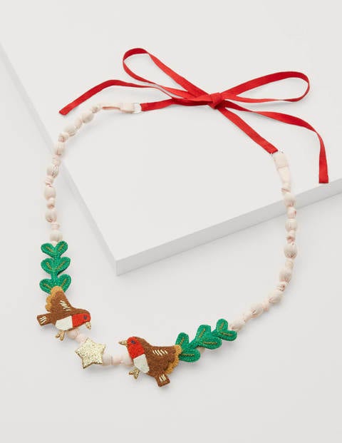 Stoffkette - Weihnachtliche Rotkehlchen Stoffkette - Weihnachtliche Rotkehlchen