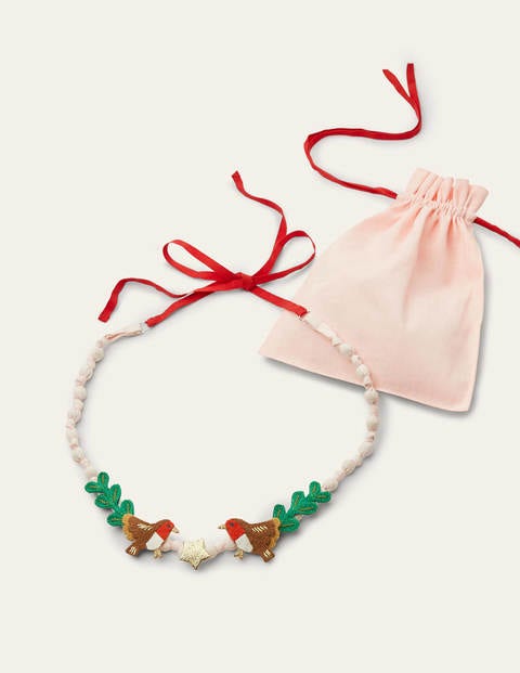 Stoffkette - Weihnachtliche Rotkehlchen Stoffkette - Weihnachtliche Rotkehlchen