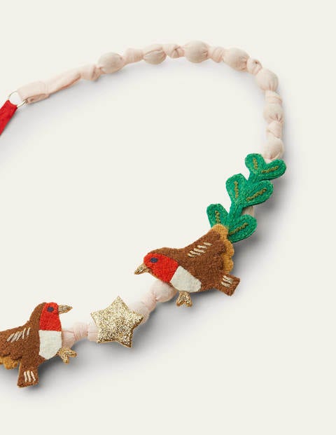 Stoffkette - Weihnachtliche Rotkehlchen Stoffkette - Weihnachtliche Rotkehlchen