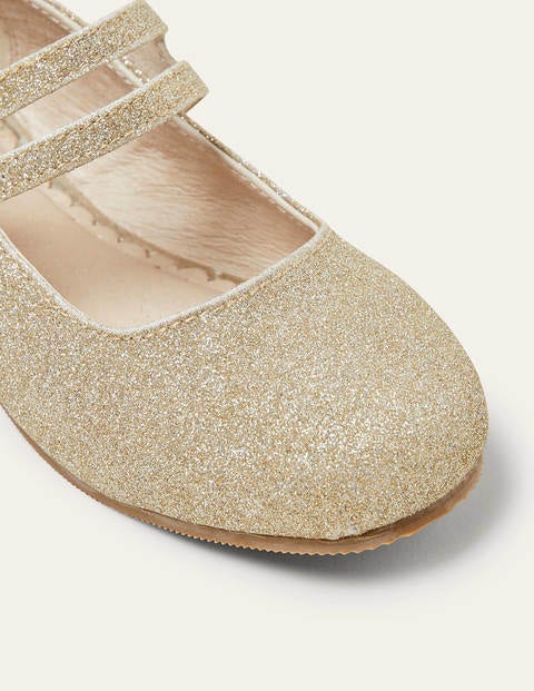 Partyschuhe mit Klettverschluss - Gold-Metallic Partyschuhe mit Klettverschluss - Gold-Metallic