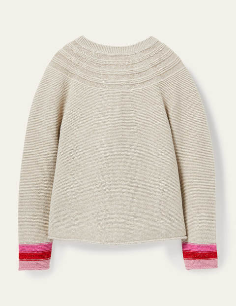 Baumwollkaschmircardigan - Goldglitzer, Regenbogen Baumwollkaschmircardigan - Goldglitzer, Regenbogen