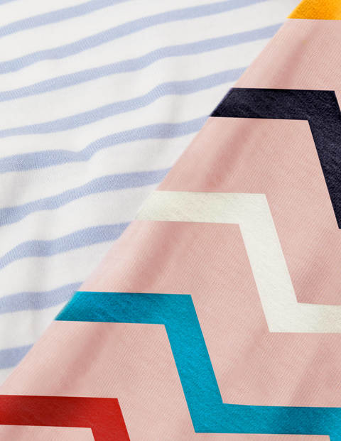 Twin Pack Long John Pajamas - Rainbow Chevron/ Blue Stripe Twin Pack Long John Pajamas - Rainbow Chevron/ Blue Stripe