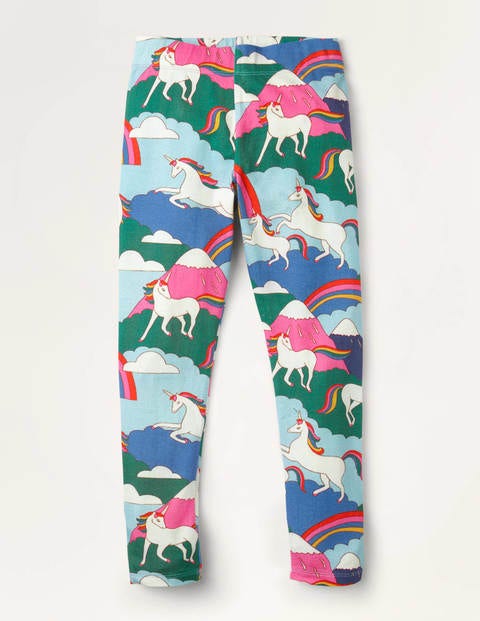 Fun Leggings - Multi Unicorn Mountain