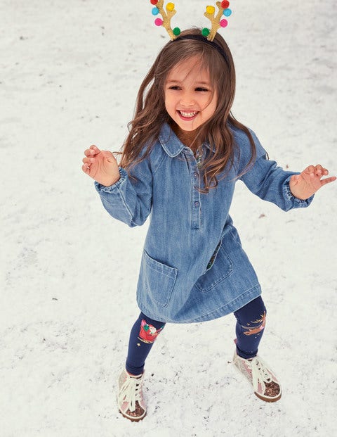 Collared Woven Dress - Chambray Collared Woven Dress - Chambray