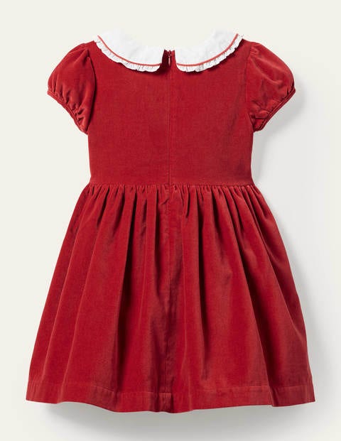 Collared Velvet Party Dress - Rockabilly Red Collared Velvet Party Dress - Rockabilly Red