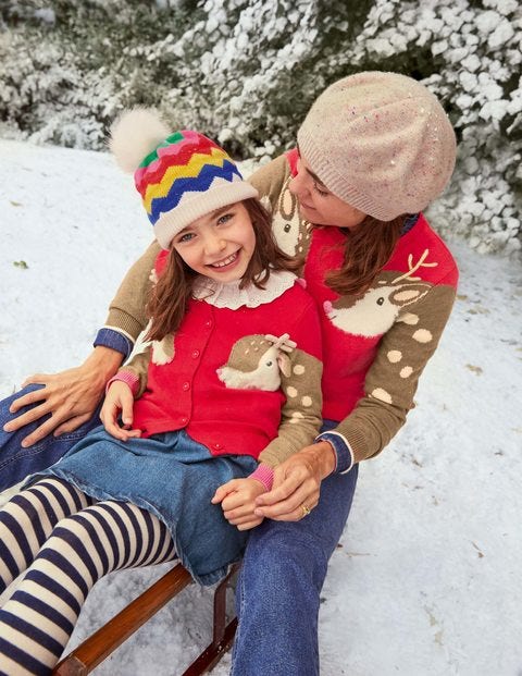 Gilet cosy Festive Fun - Renne rouge piment Gilet cosy Festive Fun - Renne rouge piment