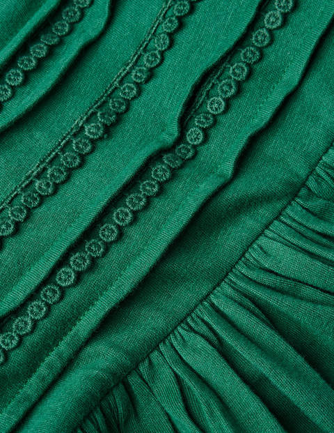Pin Tuck Jersey Dress - Forest Green Pin Tuck Jersey Dress - Forest Green