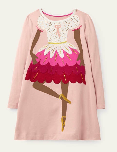 Festliches Kleid mit großer Applikation - Delfinrosa, Ballerina Festliches Kleid mit großer Applikation - Delfinrosa, Ballerina