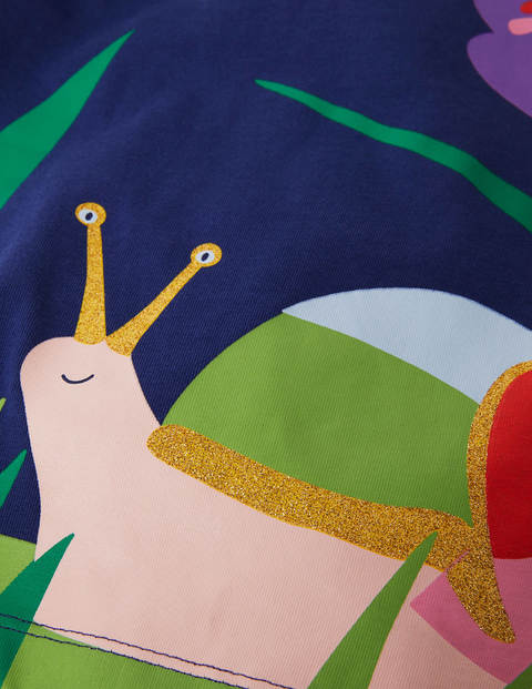 Scene Printed T-shirt - Starboard Navy Snail Scene Printed T-shirt - Starboard Navy Snail