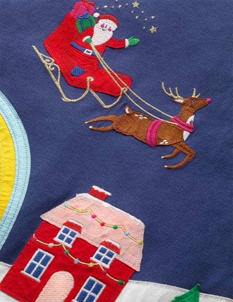 Festive Scene Appliqué Tunic - Starboard Navy Christmas Festive Scene Appliqué Tunic - Starboard Navy Christmas