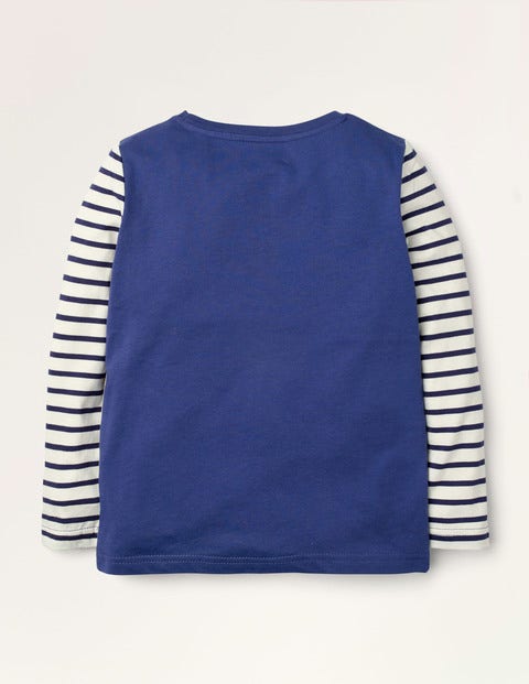 T-shirt à motif pêle-mêle lapin - Bleu tribord T-shirt à motif pêle-mêle lapin - Bleu tribord